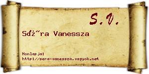 Séra Vanessza névjegykártya
