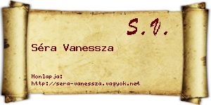 Séra Vanessza névjegykártya